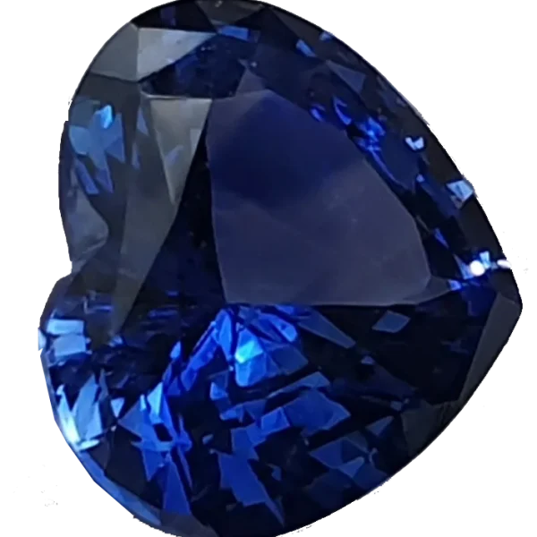 2.81 Ct. Heart Blue Sapphire side 3 - Natural Blues Sapphires
