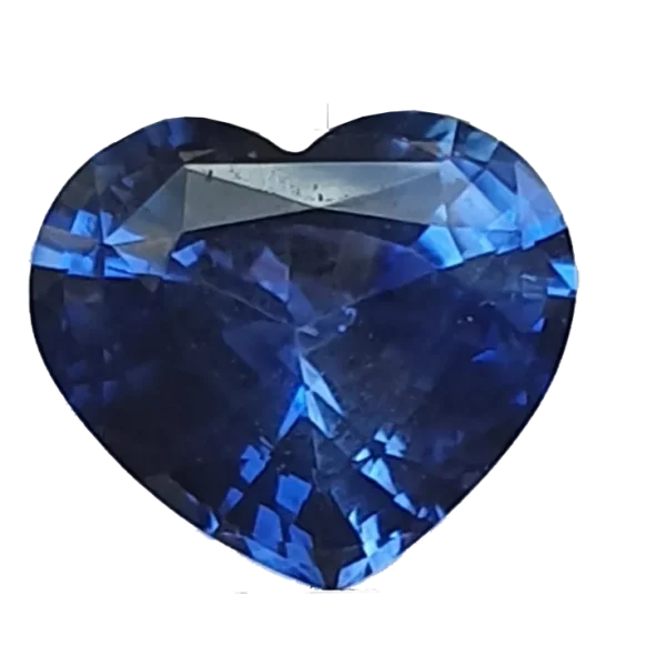 2.81 Ct. Heart Blue Sapphire Front 1- Natural Blue Sapphires