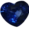1.94 Ct. Heart Blue Sapphire front 2- Natural Blue Sapphires