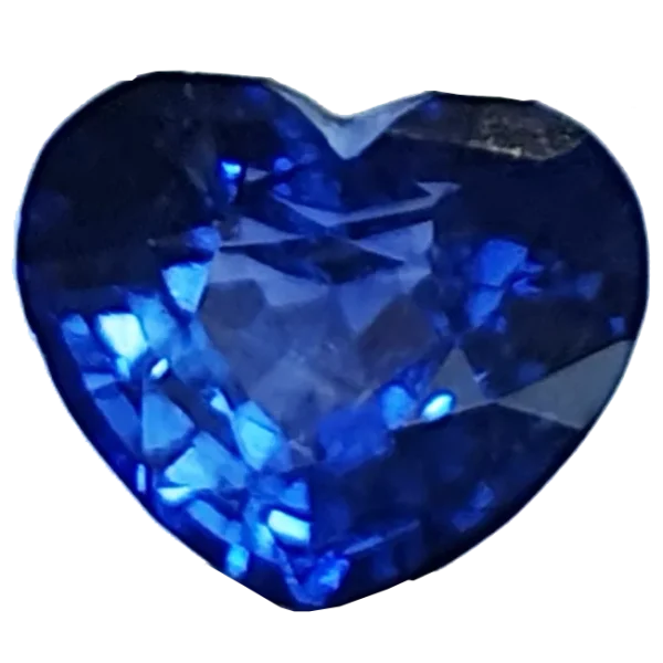 1.94 Ct. Heart Blue Sapphire front 1 - Natural Blue Sapphires