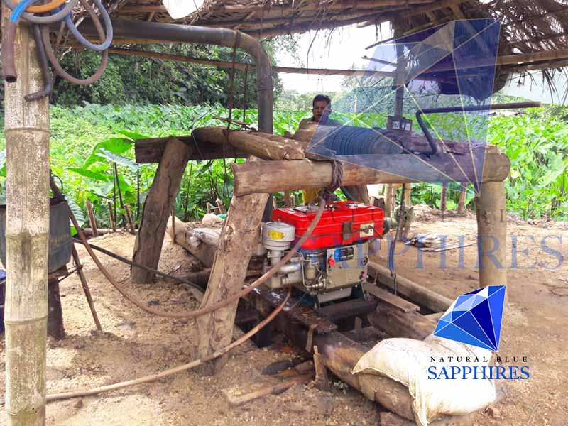 Gems-mining-water is pumped out-Natural-Blue-Sapphires